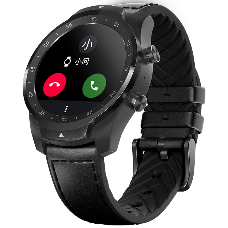 TicWatch Pro 4G版 幻影黑 创新双层屏 续航30天 eSIM卡通话 心率监测 NFC支付 WF11016