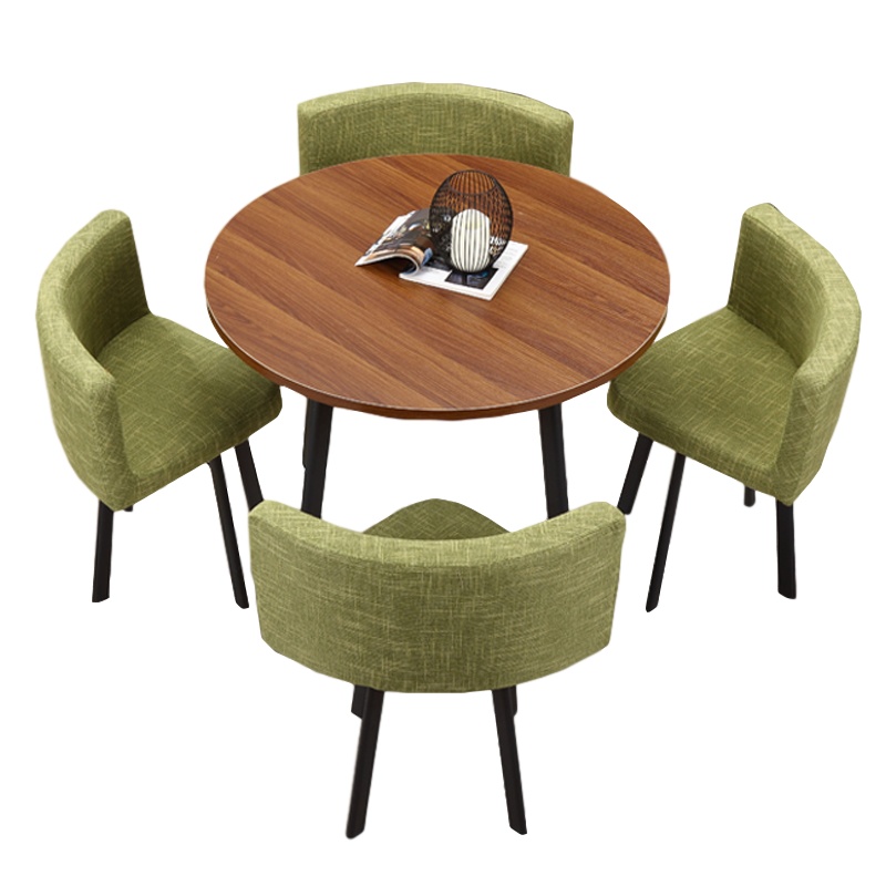 鑫金虎简约接待桌椅组合洽谈桌奶茶店铺会客办公室休闲小圆桌方餐桌北欧