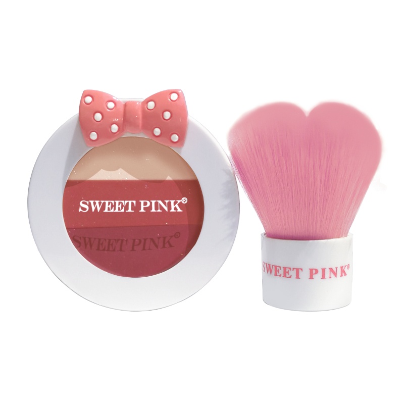 粉色安琪SWEET PINK公主腮红礼盒3.8G奶茶粉