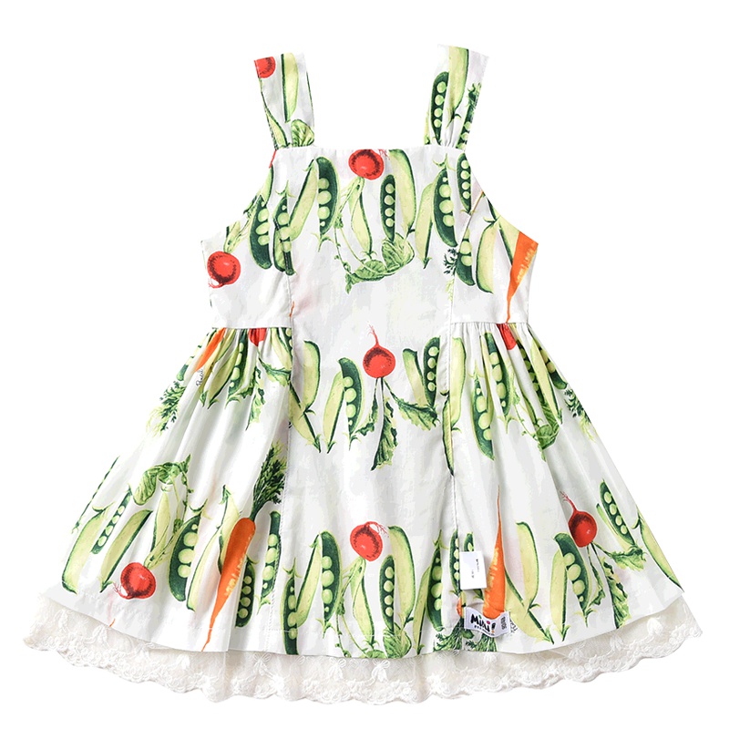 铅笔俱乐部女童连衣裙夏季2019新款儿童裙子碎花宝宝公主裙洋气