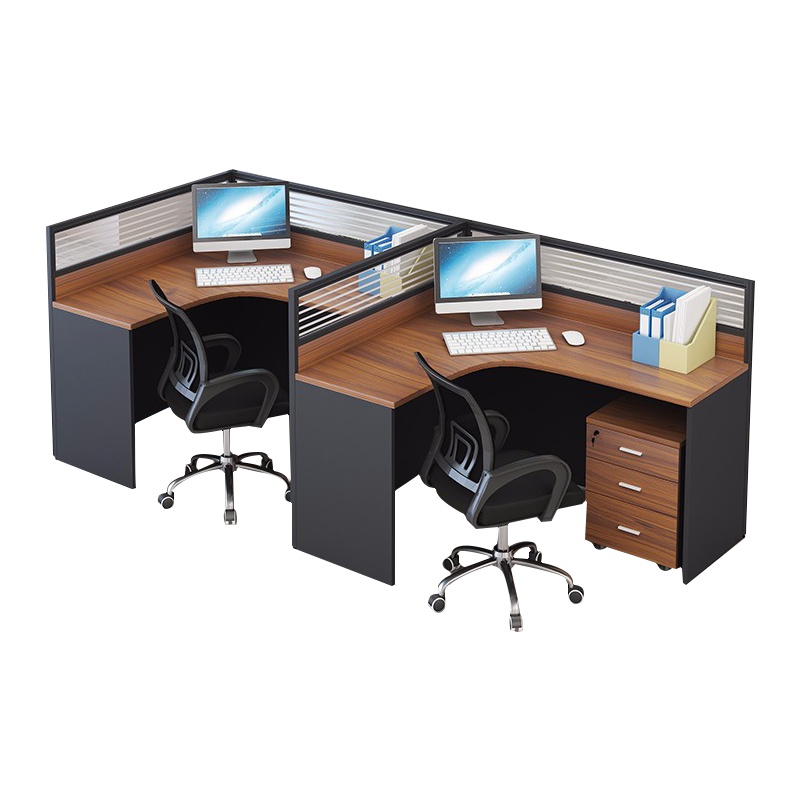 DYUANS 东原办公桌板式屏风桌2.8米双人位F型职员桌DY-E2802