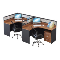 DYUANS 东原办公桌板式屏风桌2.8米双人位F型职员桌DY-E2802