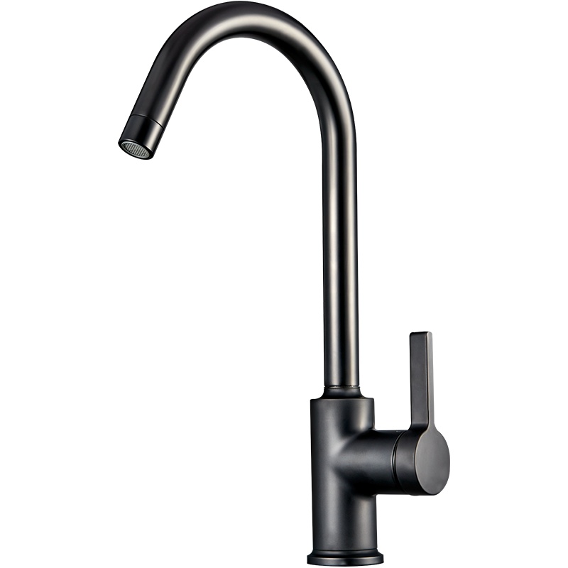 九牧黑色厨房水龙头 洗菜盆冷热水龙头家用水槽旋转龙头33080-506