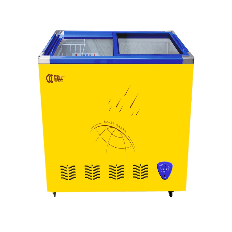 欧驰宝(OUCBOLL)158升 小型冷柜超市家商两用冷藏冷冻切换冰淇淋冷柜