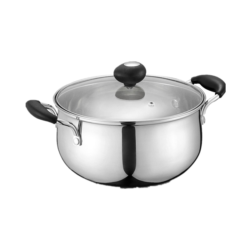 ASD爱仕达304不锈钢汤锅20厘米 复底奶锅 小锅 燃气明火电磁炉通用Z1720