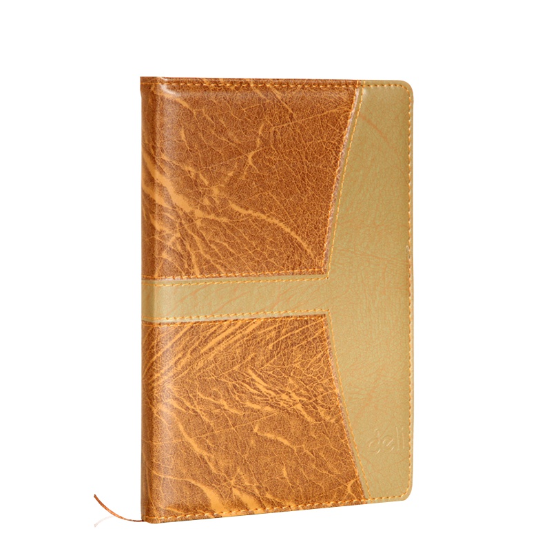 得力(deli)7921皮面笔记本 160张/本 25K 棕色