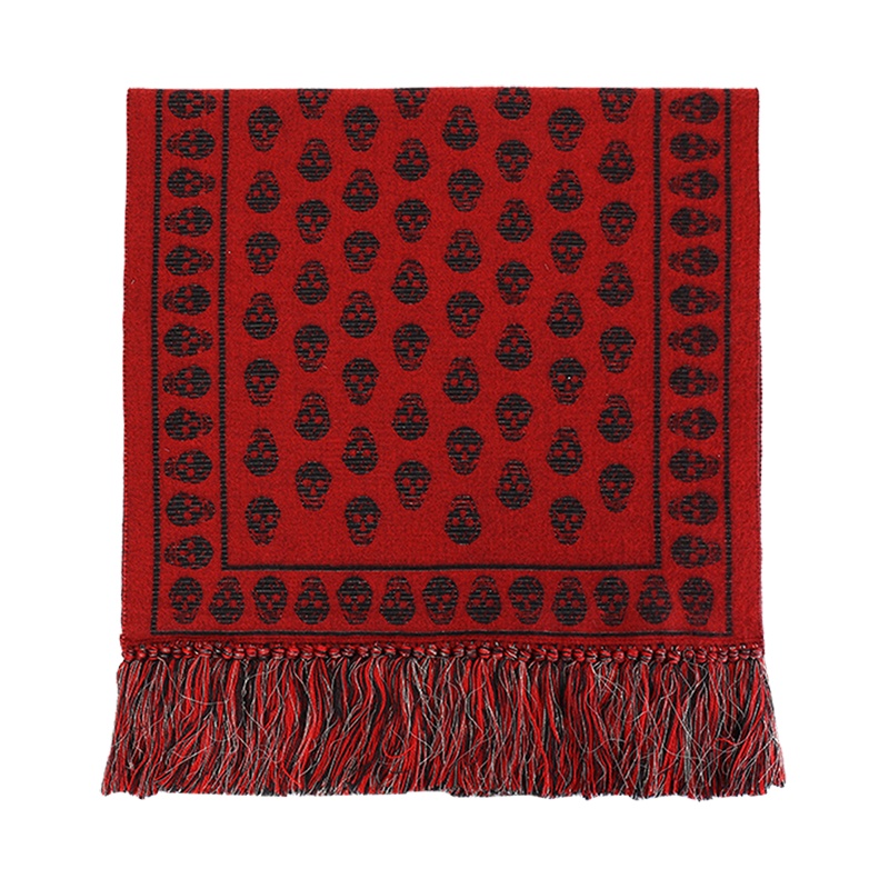 ALEXANDER MCQUEEN 亚历山大·麦昆 女士纯羊毛流苏围巾