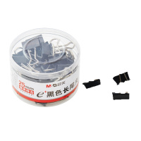晨光文具25mm黑色长尾夹 Eplus系列办公燕尾夹 48只/罐ABS92735 5罐装