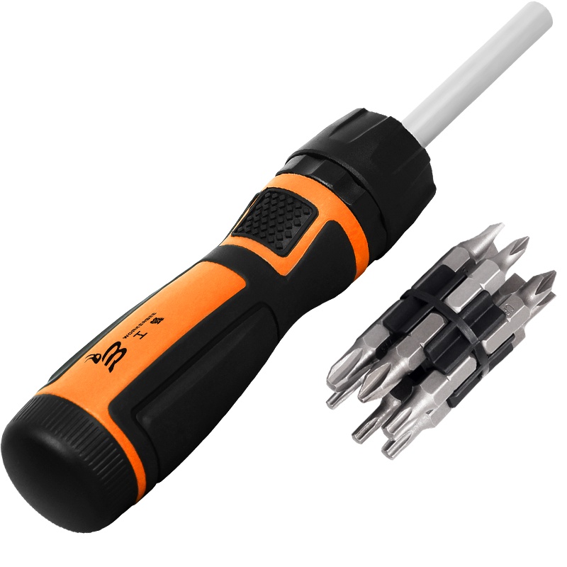 [苏宁自营]工具家 5倍加速智能棘轮螺丝刀套装 带批头12件套FS016-1G