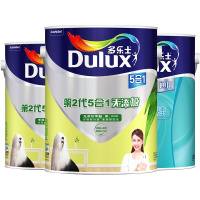 多乐士(Dulux)官方旗舰店金装第二代五合一无添加内墙面漆乳胶漆油漆涂料A8154+A749 15L套装