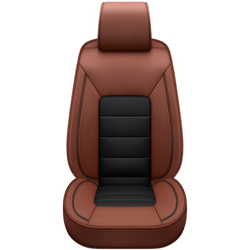 布雷什(BOLISH)五座四季通用汽车坐垫汽车座垫夏季坐垫皮革全包汽车座套车坐垫座椅套TY1801标准款咖啡色厂家直发