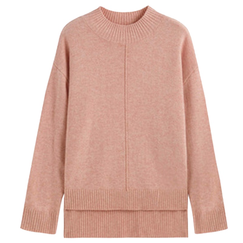 【专柜同款】2019秋冬新款长袖打底衫上衣圆领套头针织衫时尚全羊毛内搭毛衣女709D5039