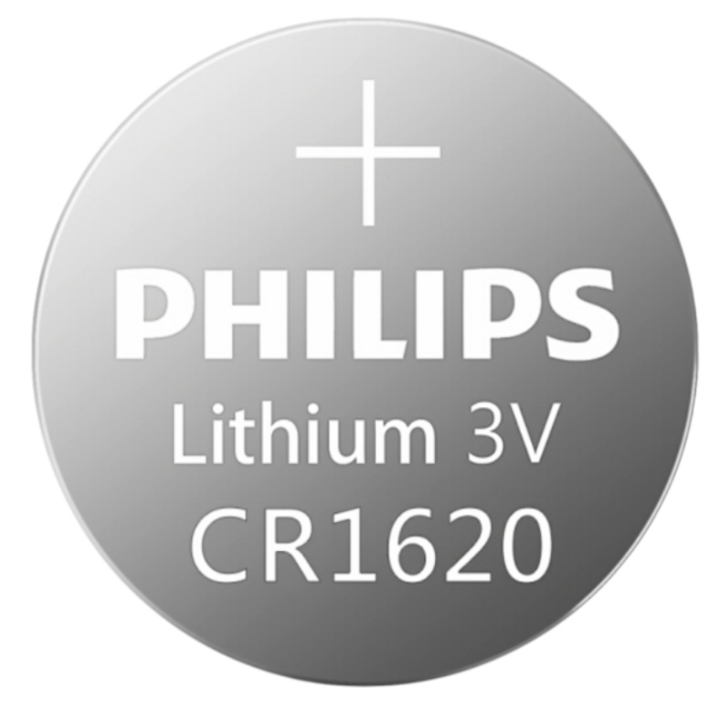 飞利浦(PHILIPS)CR1620纽扣电池3V 5粒装 适用于小米遥控器/汽车钥匙遥控器/主板/电子秤型号DL1620