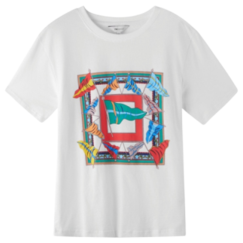 【专柜同款】拉夏贝尔7M学生时尚印花短袖T恤女装夏季新款韩版宽松青春创意内搭上衣70013631