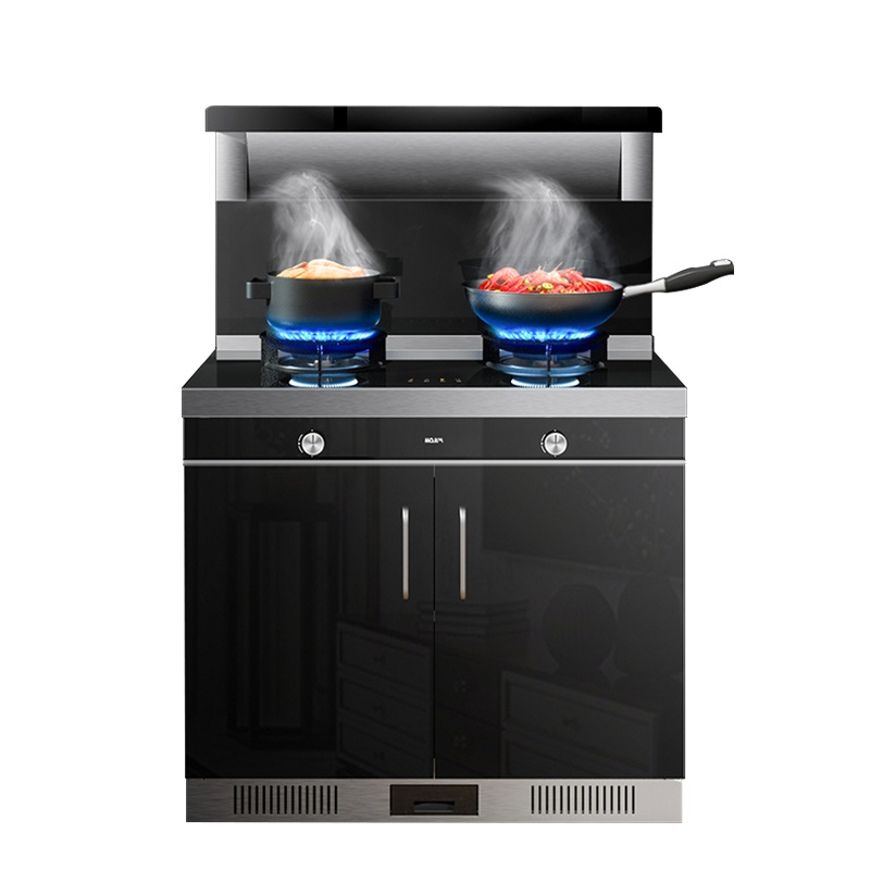 老板名气 集成灶一体灶储物款 家用节能大吸力油烟机燃气灶储物柜一体机免洗易清洁JJZT-F10A天然气