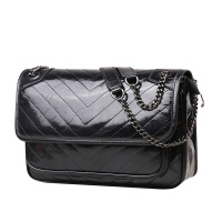 【顺丰配送】欧美时尚2020新款小香风菱格链条包小牛皮单肩斜挎女包真皮小包包LB201715H