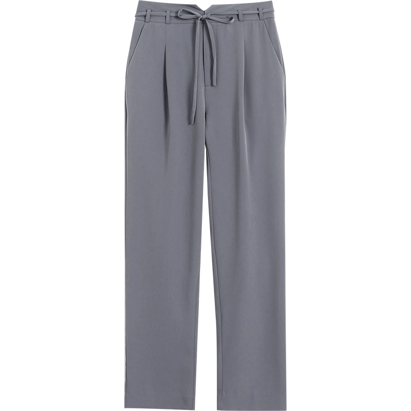 OSA欧莎女士休闲裤夏高腰九分裤薄款2019新款时尚气质直筒女裤子