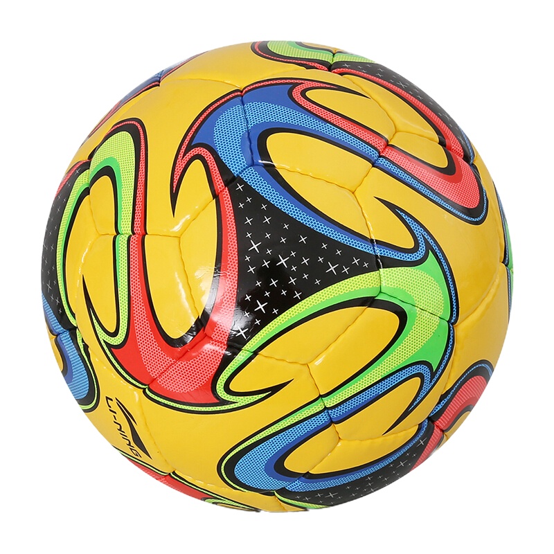 李宁LINING足球4号5号手缝PU皮儿童成人比赛训练用球耐磨耐踢 4号球LFQK513