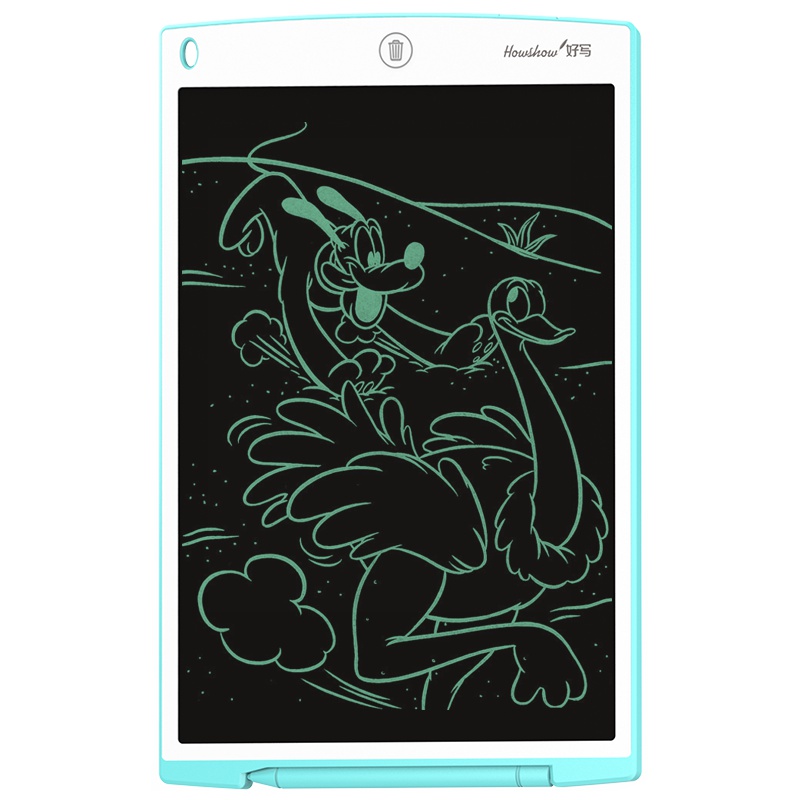 好写(howshow)儿童涂鸦绘画板 液晶电子手写板学生便携草稿板 12英寸无尘小黑板写字板 H12瀚海蓝