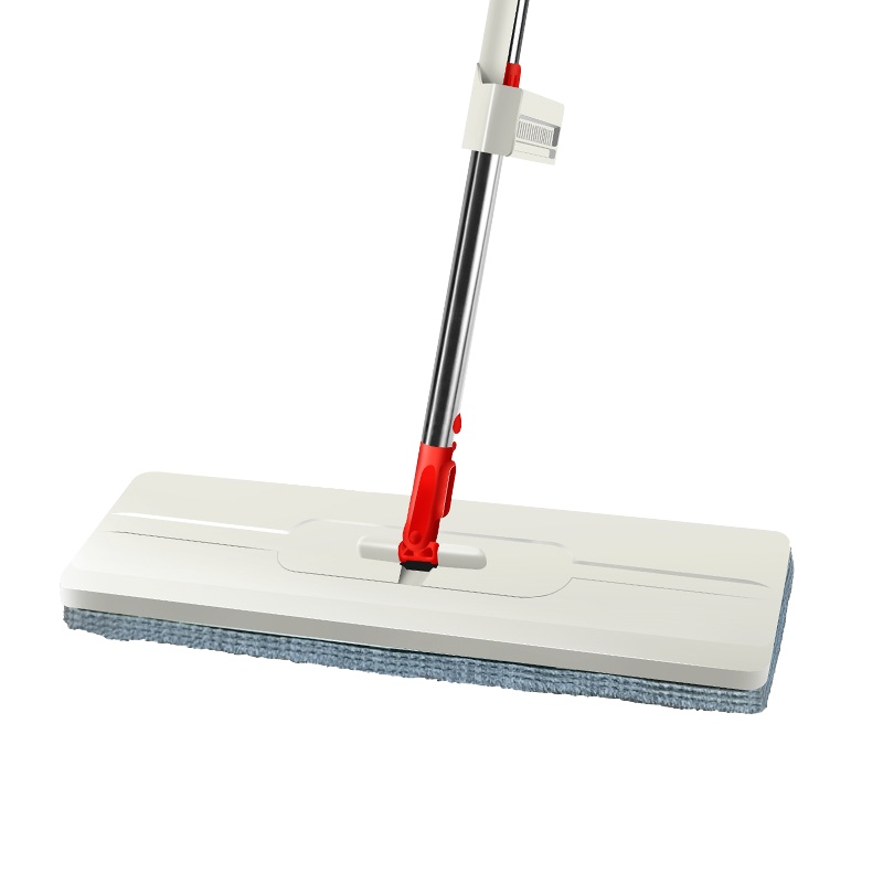 菲仕康家用自挤水平板拖把免手洗墩布桶懒人旋转扫把拖地神器拖布拖头套装 四片拖布