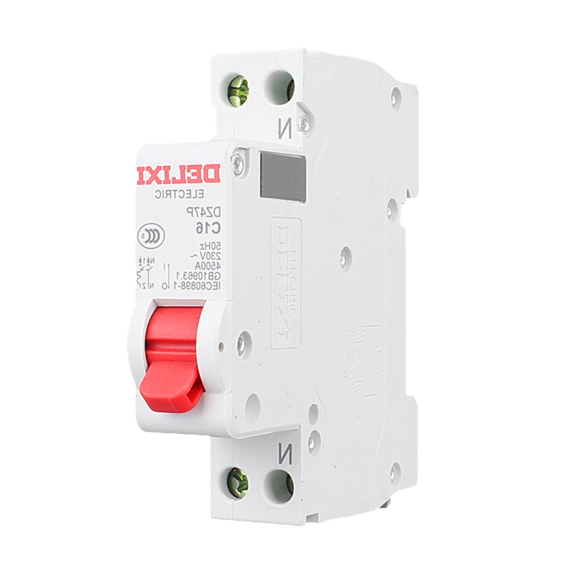 德力西小型断路器DZ47P 1P+N 16A 家用双进双出1P+N二极过载保护空气开关