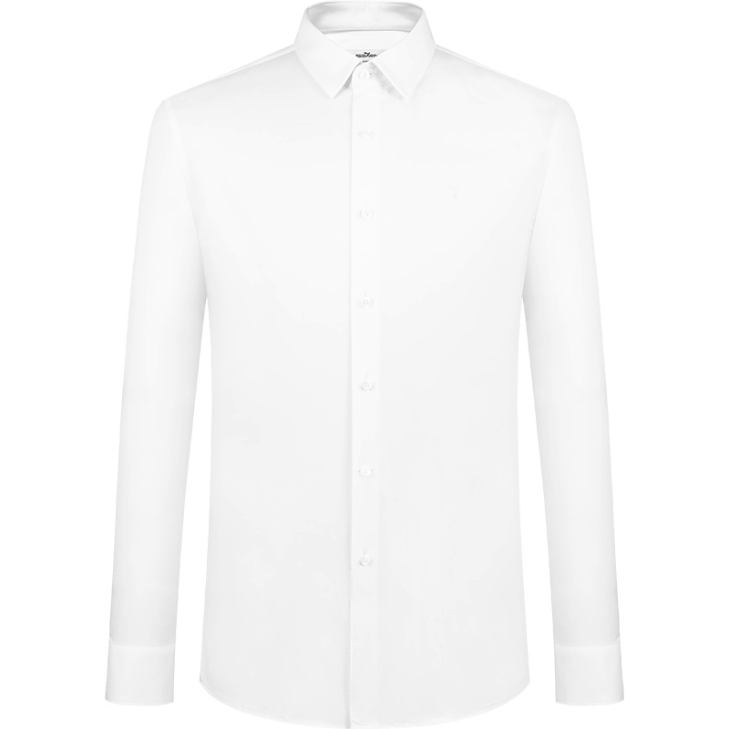 柒牌男装2021春季针织衬衫商务办公青年长袖衬衣时尚男士打底衫