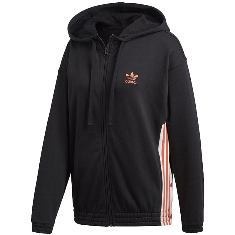 阿迪达斯(adidas)春秋女士连帽针织运动夹克外套ZIP HOODIE DH4665