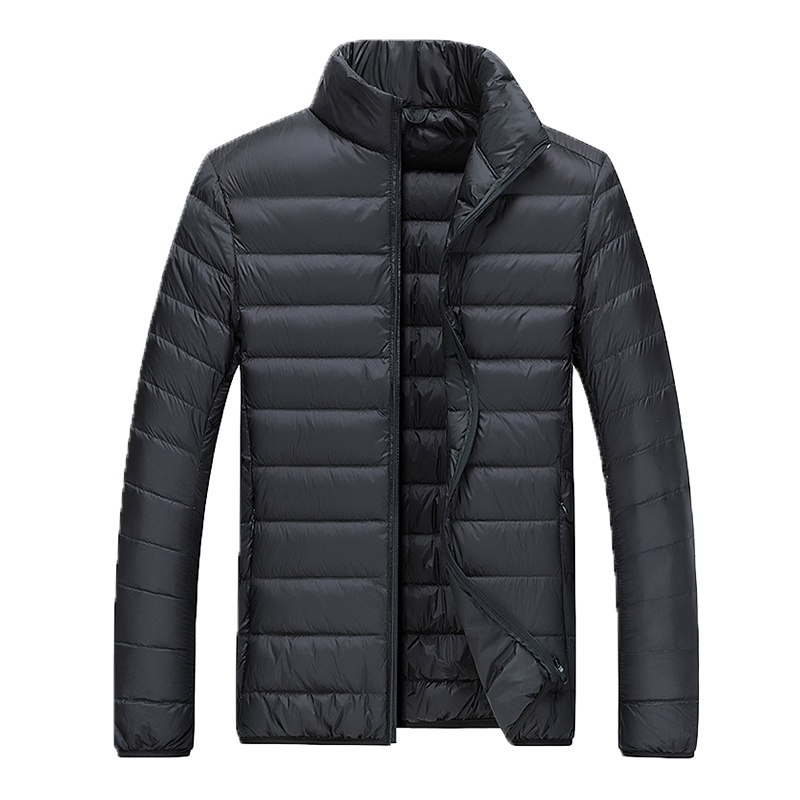 青少年轻薄羽绒服休闲时尚修身保暖收纳防风白鸭绒秋冬纯色外套 182