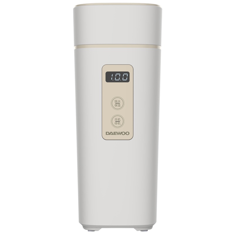 大宇(DAEWOO)电水壶烧水壶便携式家用旅行电热水壶 随行冲奶泡茶养生保温杯 D2升级款白色