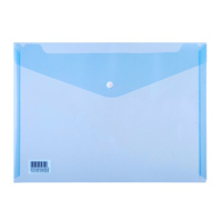 得力 5505 A4加厚透明按扣文件袋 资料袋公文袋 (10只装)