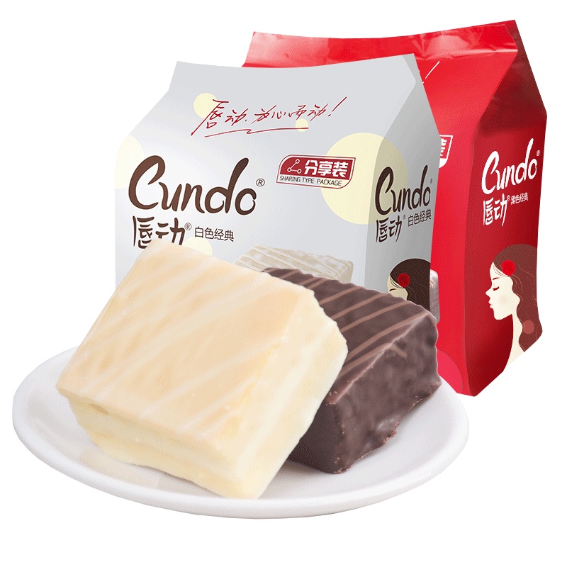 唇动白色巧克力味500g蛋糕糕点办公室年货小零食小吃美食