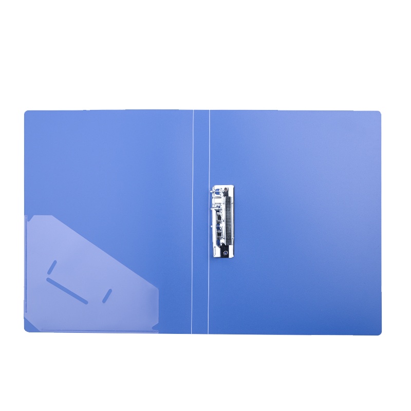 新时达蓝色A4文件夹5个装双强力夹插页活页收纳档案夹资料册单双强文件夹子不锈钢夹子