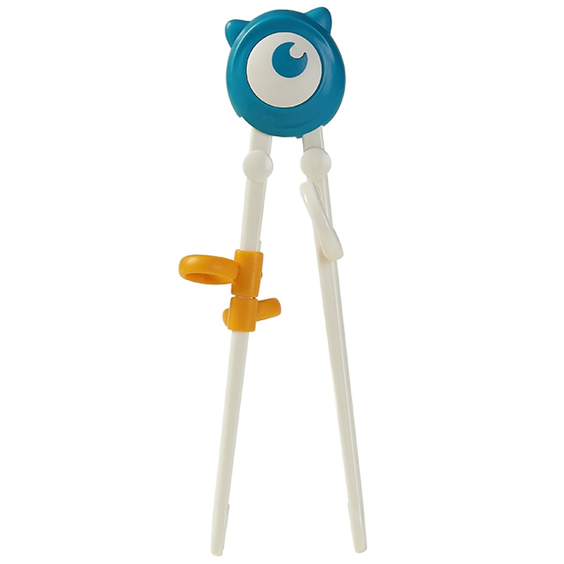 babycare儿童筷子训练筷一段2 3 6岁宝宝练习学习筷二段小孩家用 大眼怪-塔斯曼蓝