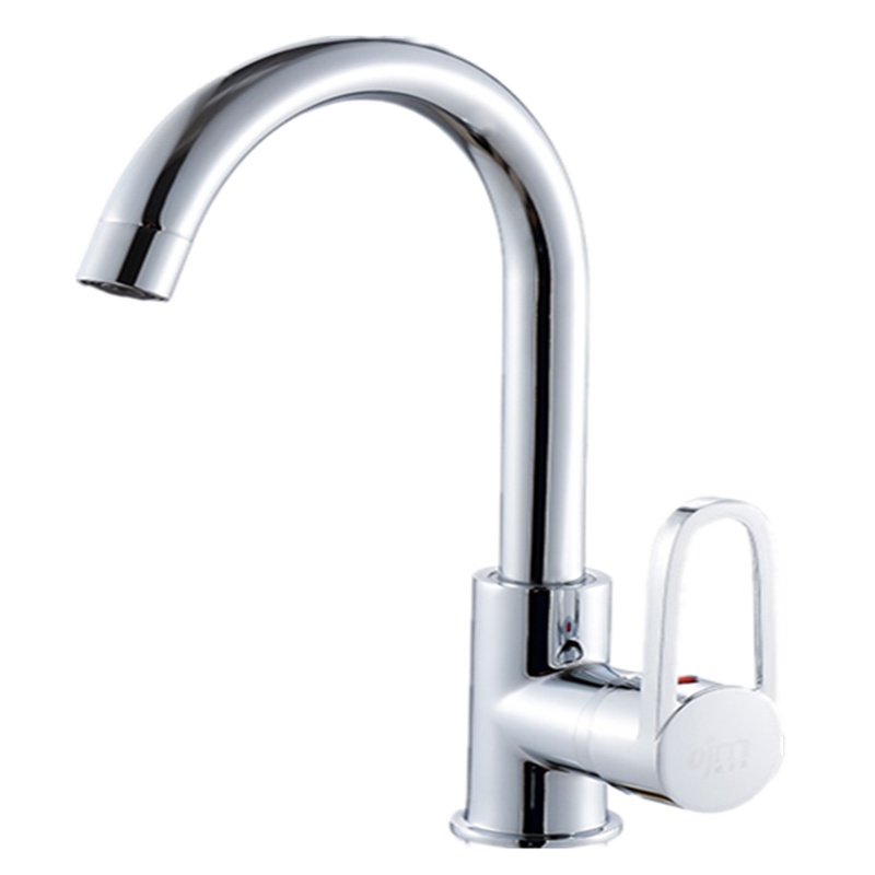 欧吉美 厨房菜盆高弯龙头 双用卫浴洗手间面盆冷热水龙头 360度旋转水槽钢盆陶瓷盆龙头