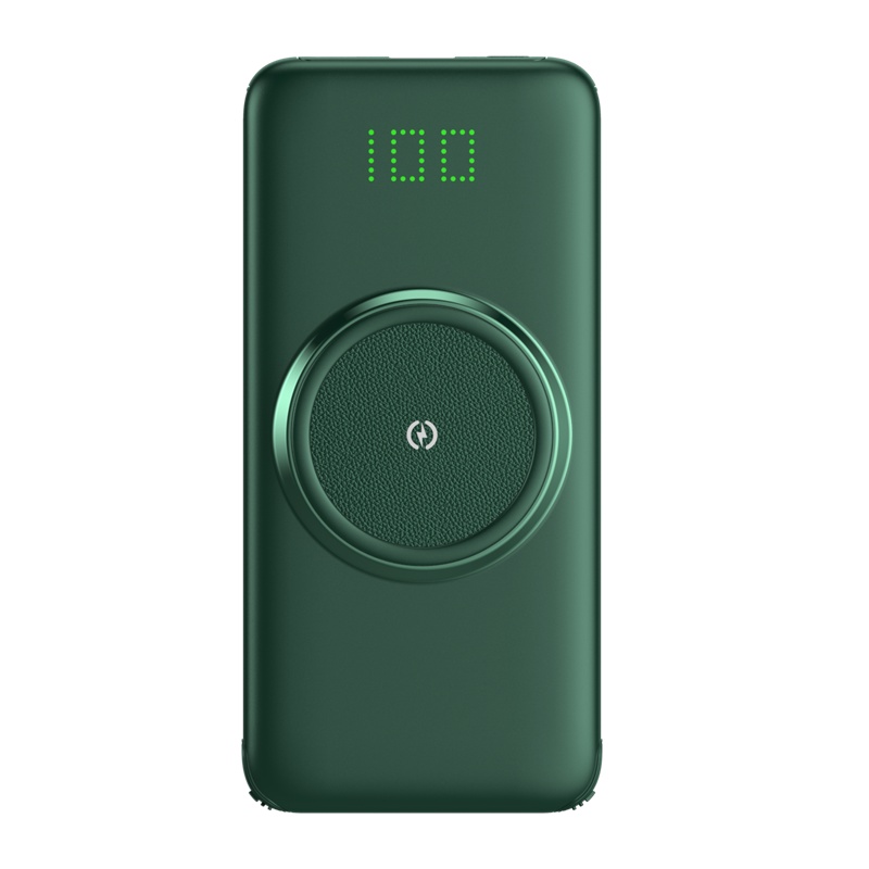 霆骁 无线充电宝10000毫安自带线适用苹果华为OPPO小米vivo手机通用超薄小巧便携大容量移动电源