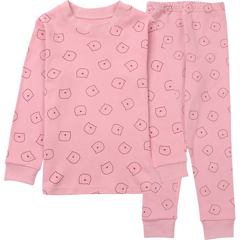 儿童内衣套装女童低圆领致密精梳棉柔软舒适纯棉秋衣秋裤两件套儿童秋衣秋裤套装