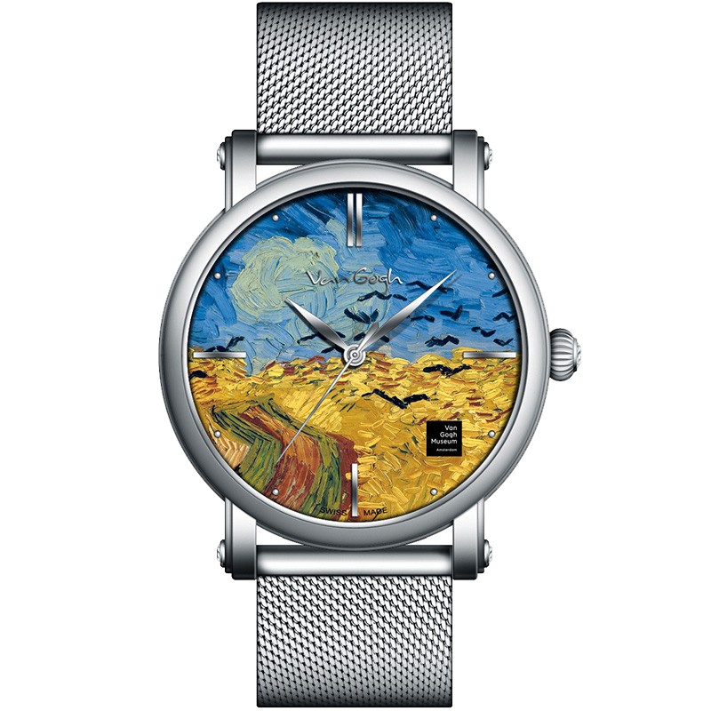 梵高(VAN GOGH)瑞士手表男油画系列文艺石英腕表原装进口典藏系列石英表男