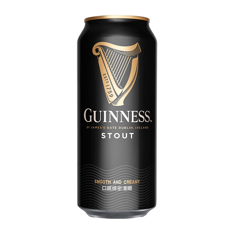 健力士(GUINNESS) 爱尔兰进口健力士啤酒 醇黑440ml*24听
