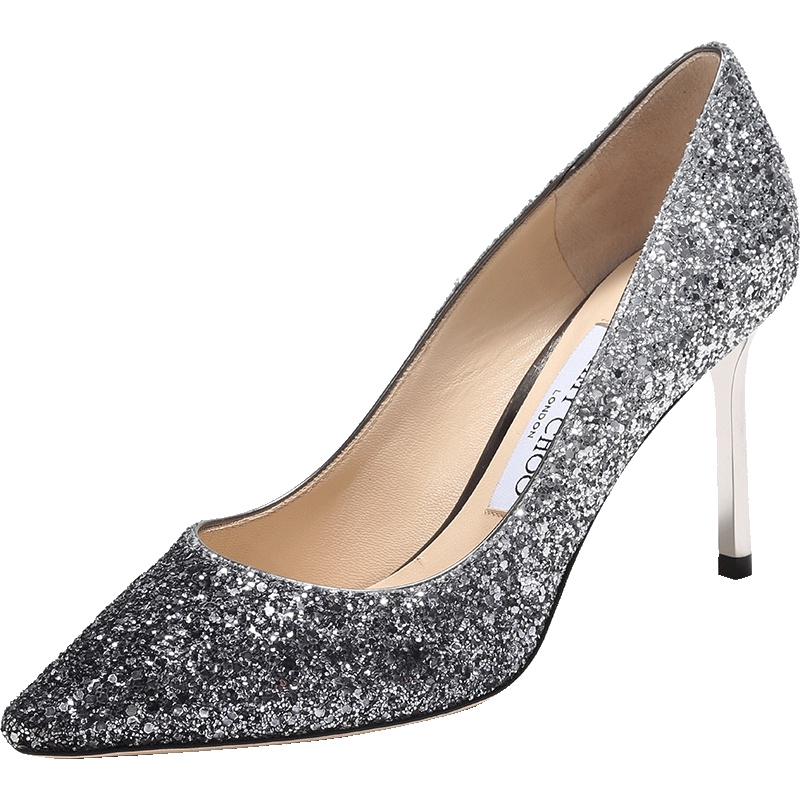 Jimmy Choo 周仰杰 女士闪光面料尖头高跟鞋 ROMY 85 CGD 168