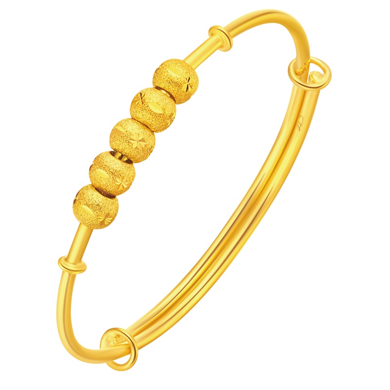 周大福儿童首饰足金黄金手镯计价（工费88元）F175977