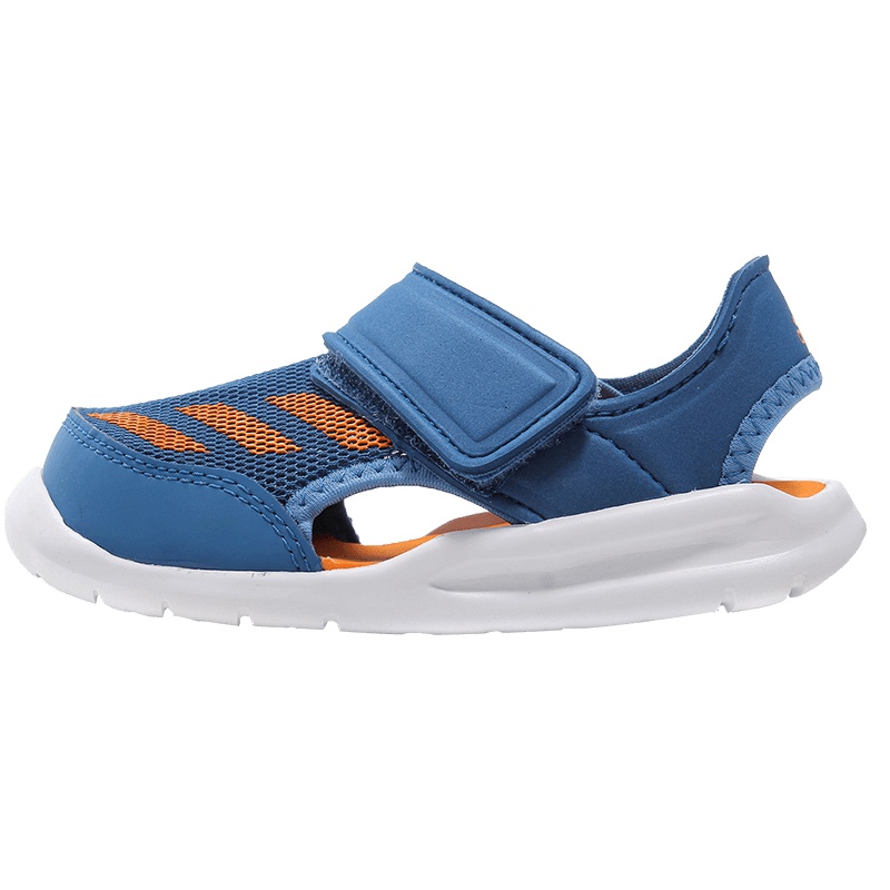 adidas阿迪达斯童男婴童0-4岁凉鞋BA9376 BA9376基础蓝+浅橙黄+白 23码/适合脚长130mm