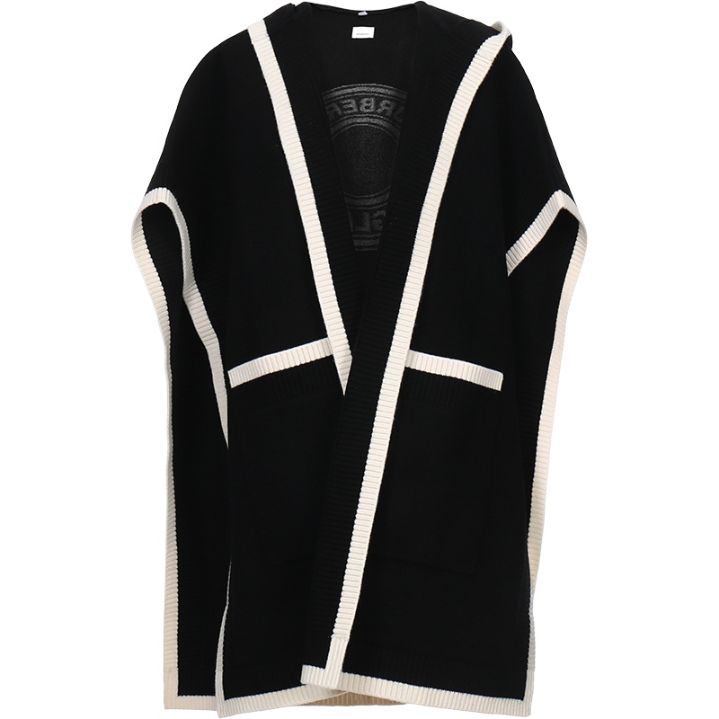 BURBERRY 博柏利 女款 绵羊毛连帽披肩 80315441