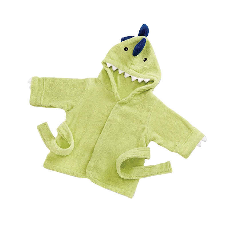 babyaspen可爱的小恐龙连帽浴袍