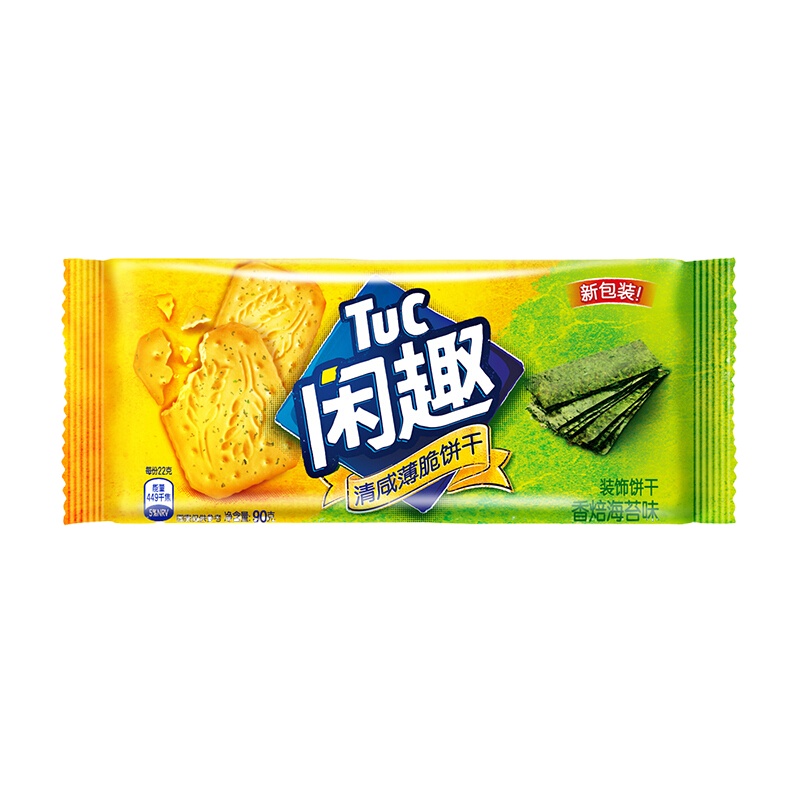 饼干 薄脆香培海苔味90g*10包