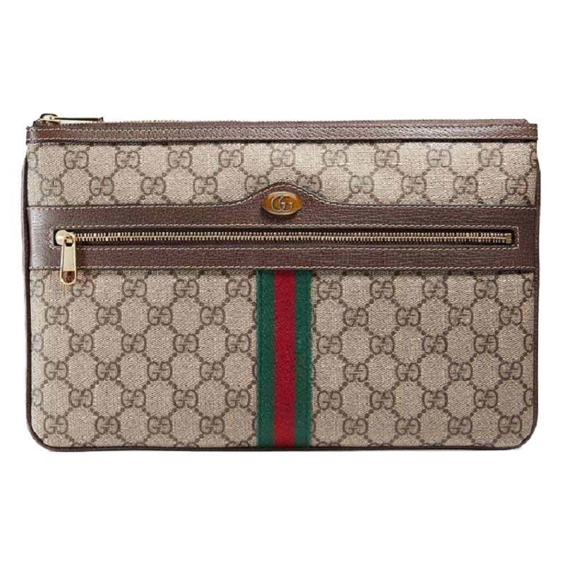 [优享]GUCCI 古驰 女士卡其色高级人造帆布手拿包 517551-96IWS-8745