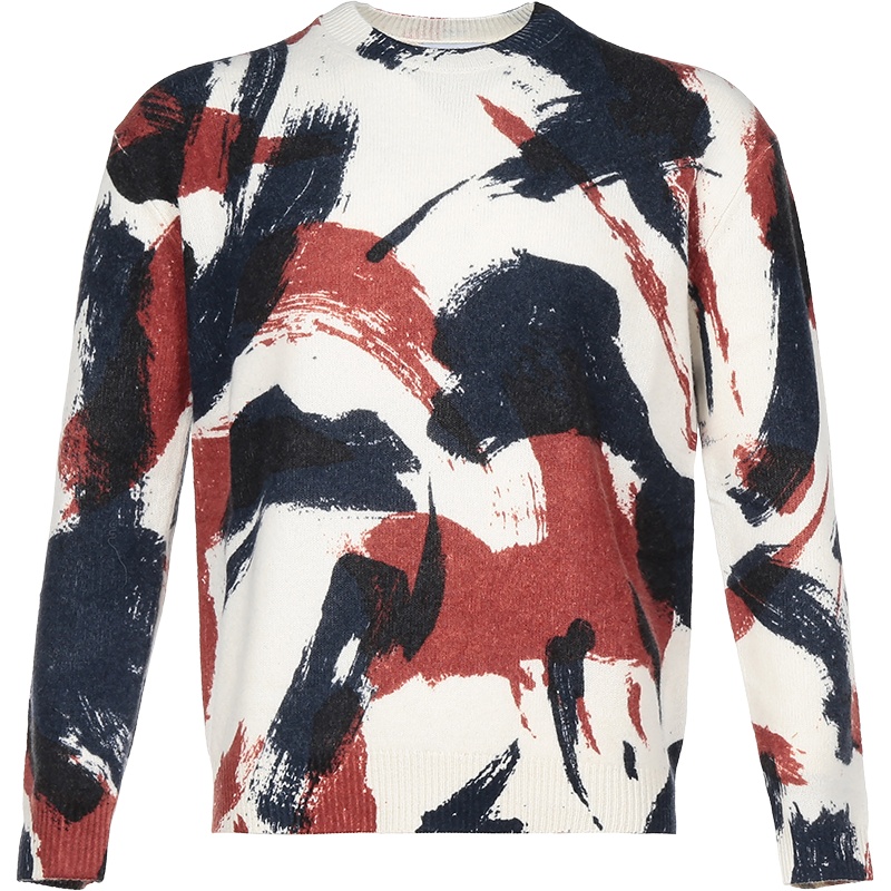 KENZO 高田贤三 男士 羊毛圆领长袖针织衫羊毛衫毛衣 FA6 5PU514 3CA