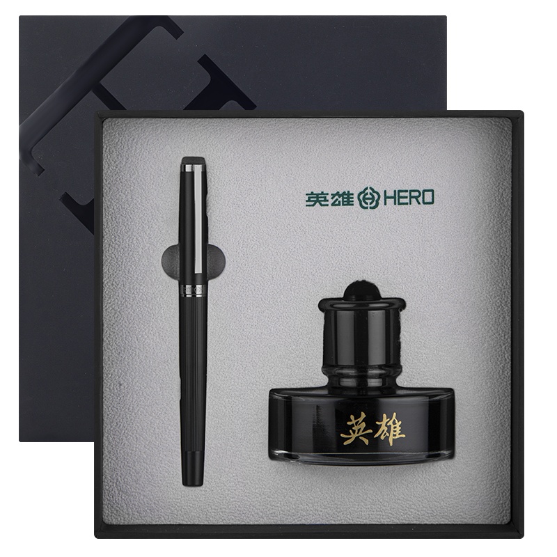 英雄(HERO)钢笔墨水礼盒装礼物送礼用成人男女士商务办公练字签字笔6192