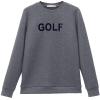 GOLF/高尔夫2019秋冬商务男士圆领卫衣长袖字母套头衫纯色上衣潮
