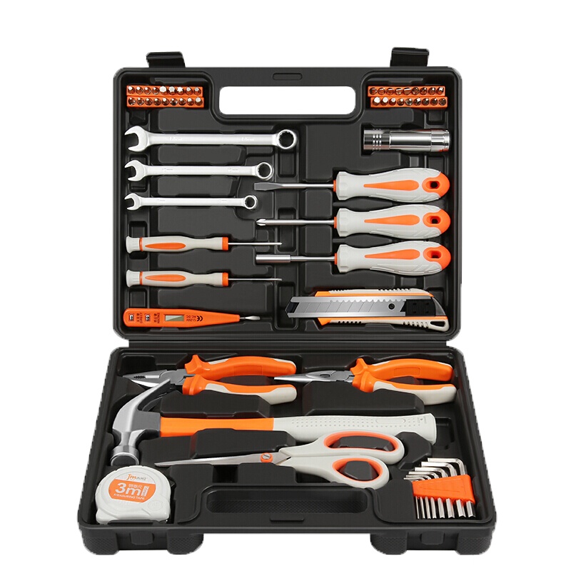 吉米家居 JM-GT60 60件家用工具套装 多功能维修工具组套 五金工具套装 机修 工具箱
