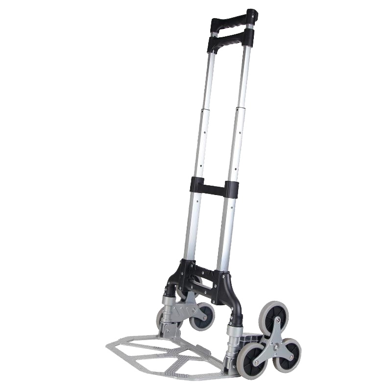 新越昌晖爬楼车铝合金拉杆车折叠便携行李车小推车手拉车手推车拉货车搬运购物车 承重约150斤黑色PL026